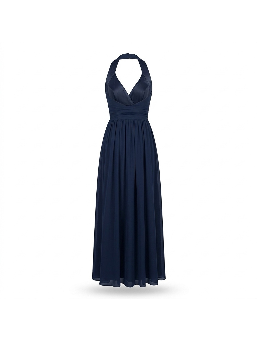 La Femme Navy Blue Halter Evening Dress Size 8